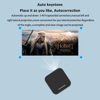 Projecteur intelligent 4K à mise au point automatique Système Android 9 1080P 2 + 32G WiFi 6 LED Mini projecteur vidéo Home cinéma portable