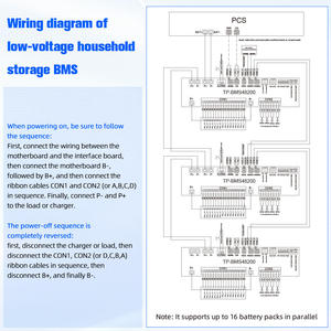 Hệ thống quản lý pin <span class=keywords><strong>BMS</strong></span> thông minh Tianpower 16S 48V 200A Lifepo4 tương thích với nhà máy, dùng cho pin lưu trữ năng lượng mặt trời - Product Image 6
