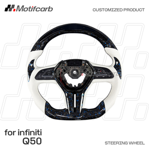 Volante de fibra de carbono forjado azul personalizado con pantalla LED de RPM para Infiniti Q50 S QX50 QX60 Q60 Coupé 2016-2022 - Product Image 2