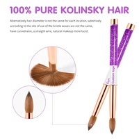 Produits pour vernis à ongles en acrylique, brosse pour manucure, violet, cœur, liquide, poignée, taille 16, 1 pièce, nouveauté 2022