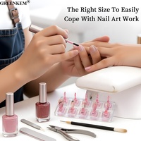 Support d'entraînement pour ongles en acrylique transparent avec base non magnétique pour l'affichage des ongles press-on, base d'entraînement