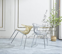 Chaise de salle à manger créative nordique avec dossier en acrylique transparent, moderne, pour usage domestique, mariages, salons, Suntop