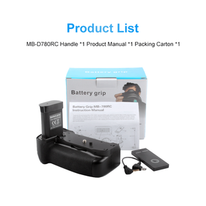 Empuñadura de batería con control remoto para cámaras <span class=keywords><strong>Nikon</strong></span> <span class=keywords><strong>D780</strong></span>, empuñadura de batería vertical MB780RC con capacidad para 2 pilas, 2 unidades, 1 unidad - Product Image 6