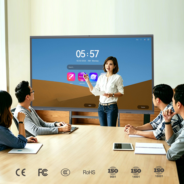 55 65 75 85 86 98 110 Inch 4k Digital Smart Flat Panel Multi Touch Screen Led Interactive Boards for School Teaching