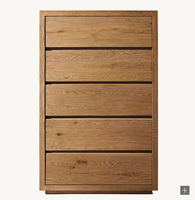 Meubles de chambre à coucher modernes, ensemble de meubles de chambre à coucher, ensemble de commode à 5 tiroirs en chêne de luxe