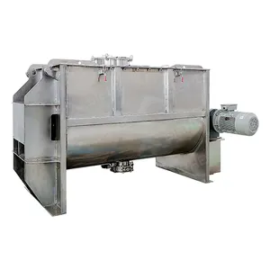 Mesin pencampur bubuk industri pencampur makanan hewan Mixer pita horisontal Stainless Steel dengan Ce