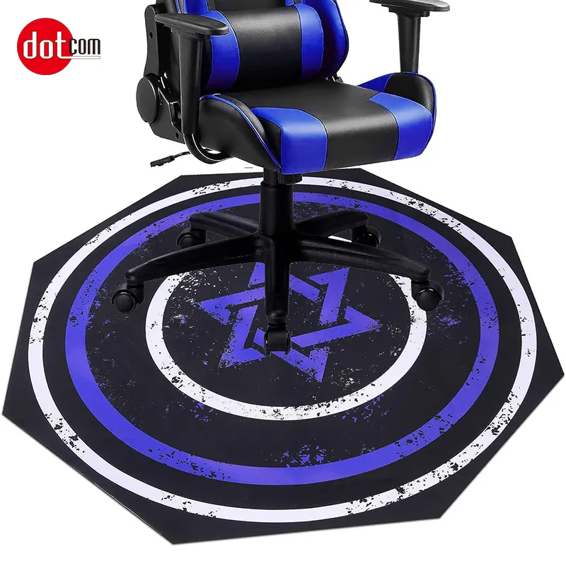 Tapete de poliéster personalizado para Wood Floor Baby High Chair Floor Mats Barber Chair Mats com logotipo impresso