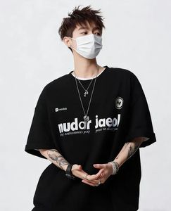 T-shirt Oversize in Cotone 100% da 230g con Stampa Logo a Girocollo, Morbida e Traspirante, Stile Streetwear per Primavera Estate - Product Image 6