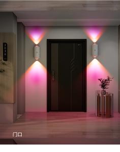 مغناطيس نوع الإصلاح C قابل لإعادة الشحن كشف الحركة ليلة RGB الملونة الجدار ضوء الليل المحيط للممر بوابة شرفة الحديقة - Product Image 4