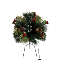 Vorbeleuchteter Hochwertiger Künstlicher Fichten-Weihnachtsbaum LED-Display-Bildschirm Warmweiß Batteriebetrieben Outdoor Stehend Wetterfest
