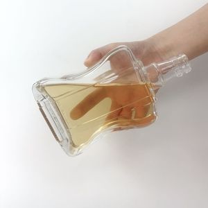 Custom Luxury Guitar Shape Gin Bottle Flat OEM ODM Vodka Bottle <strong>Spirits</strong> 500ml 700ml 750ml Empty Glass Bottle for Brandy Vodka - Product Image 5