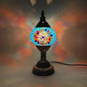 Marrakech Handgemaakte Turkse Mozaïeklamp Romantische Decoratie Glazen Tafellamp Hete Verkoop Nachtkastje Bureaulamp Voor Kinderen Knutselen Cadeau - Product Image 2