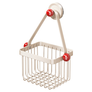 ตะกร้าแขวนติดผนังแบบสุญญากาศ รูปทรงสี่เหลี่ยมผืนผ้า อเนกประสงค์ ทนทาน ชั้นวางของในห้องน้ำสำหรับผ้าขนหนู ติดผนังห้องครัว ความลึก 4-7.9 นิ้ว - Product Image 1