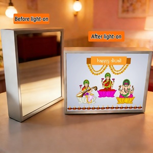 Juego de Regalo de Estatuas de ABS con Control Táctil Personalizado con Ídolos de Guru Nanak y el Señor Shiva, Tema del Templo Dorado, Artículo Novedoso con LED - Product Image 5