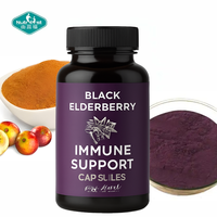Capsules personnalisables de sureau noir et de camu camu avec suppléments immunitaires de vitamine D3 et de zinc pour adultes et enfants