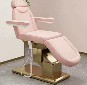 Salon Furniture Gold Luxury Cosmetic <b>Bed</b> Beauty Salon Pink Electric Facial <b>Bed</b> - Product Image 2