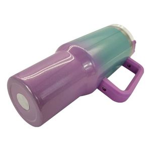 Vaso Térmico de Viaje de 40 oz, Reutilizable, de Doble Pared, de Acero Inoxidable, Aislado, Taza de Café de 40 oz, Taza para Auto con Asa y Tapa con Pajita - Product Image 3