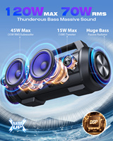 Enceintes portables W-King D10 70W, Boombox avec woofer et tweeter en néodyme, enceinte DJ à basses, gadgets électroniques, barres de son