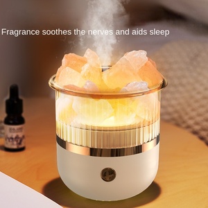 Hxtc88 7 màu <span class=keywords><strong>LED</strong></span> ánh sáng siêu âm mát Mist Máy tạo độ ẩm mini xách tay tinh thể muối đá Đá tinh dầu hương thơm khuếch tán - Product Image 3