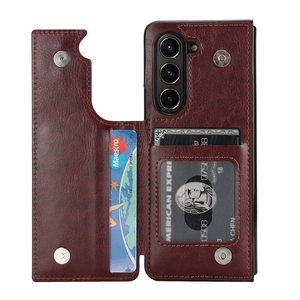 Avec fente pour stylo, couverture complète, double boucle, étui de <span class=keywords><strong>protection</strong></span> en cuir PU pour téléphone portable <span class=keywords><strong>Samsung</strong></span> Galaxy <span class=keywords><strong>Z</strong></span> Fold 3 <span class=keywords><strong>4</strong></span> 5 6 7 - Product Image 3