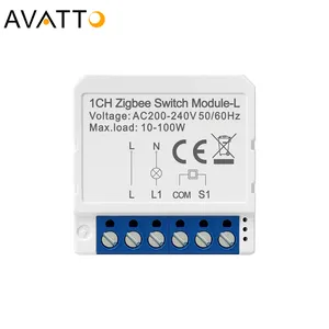 Avatto Zigbee 스마트 스위치 모듈 중립 와이어 Tuya Zigbee 3.0 10A 스마트 홈 스위치 모듈