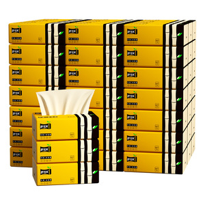 Pañuelos Faciales de Pulpa de Bambú, 180 Hojas, 4 Capas, Sin Blanquear, Naturales, Para Uso Doméstico - Product Image 2