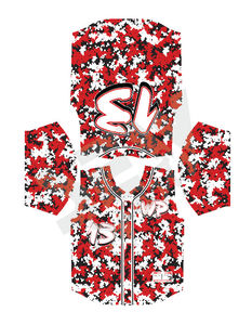 Maillot de baseball/softball pour homme 100% polyester, uniforme personnalisable, sublimation, camouflage, vêtements de sport, designs personnalisés, rapide - Product Image 1