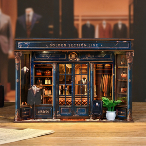 Mini Biblioteca en Miniatura, Rompecabezas 3D de Madera y Casa de Muñecas para Insertar en Estanterías y Exhibir - Product Image 1