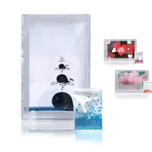 Empty No Water Low Shipping Cost Valentines Day Picture Mini Size Instax Glitter Photo Frame Liquid Photo