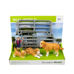 Shantou toy small plastic dog figurines for kids