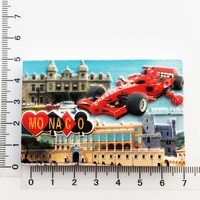 Aimants de réfrigérateur sur le thème de Style Monaco personnalisé coloré cadeau de voyage décor Souvenirs de repère aimants de réfrigérateur en résine UV