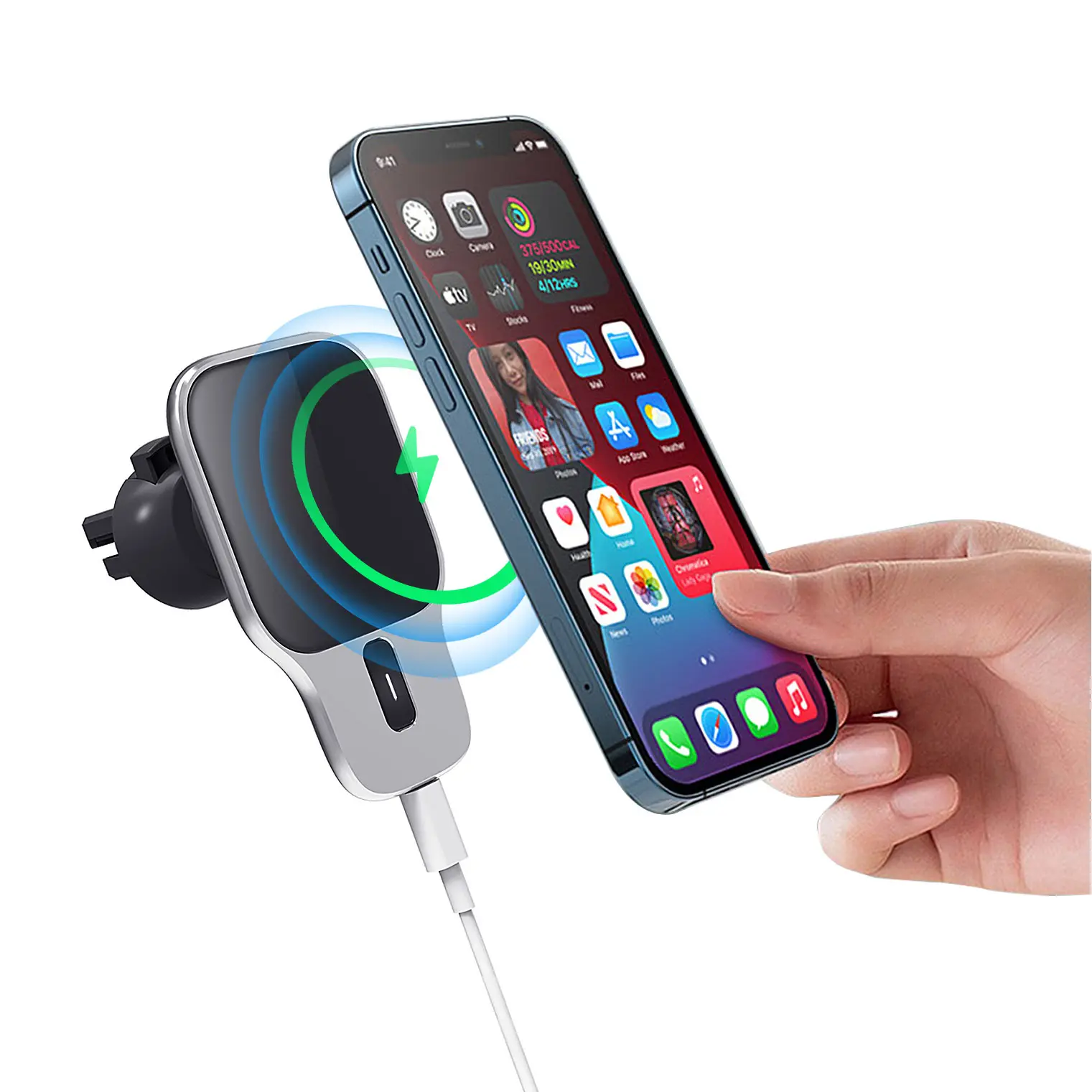 15W Fast QI Strong Magnetic Autotelefon halter Air Vent Telefon halterung Dashboard Power Charging Für Auto anwendungen