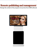 Afficheur numérique rotatif à 360 degrés sur pied, écran LCD intérieur 16:9 de 32, 43, 50, 55 pouces, kiosque publicitaire OEM