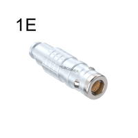 Conector Coaxial de Cobre Chapado en Oro, Impermeable IP68, Serie E 1E, Multipolar de 2-6 Pines, Enchufe FFA de Emparejamiento Ciego a Prueba de Fallos, Detector de Defectos