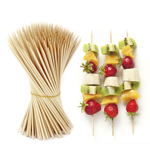 Bâtons de barbecue en bambou, grands bâtons de bambou pour barbecue, brochettes en bambou, 40 cm de long, bâtonnets de barbecue en bambou pour hot-dogs - Product Image 1