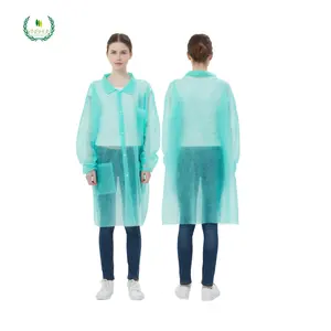 High Quality disposable white gown fabric lab coat women workwear tunic beauty spa uniforms