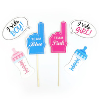 Accessoires photo réutilisables les plus vendus pour révélation du sexe (fille ou garçon) pour fête prénatale et décoration de fête du Nouvel An