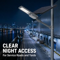 Luminaire LED solaire extérieur à bras réglable, monocristallin 60AH, pour éclairage commercial de voies d'accès