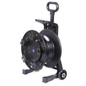 Support de rangement portable pour bobine de câble, rond en plastique, 50x40x30cm, pour fil électrique, usage garage, type sur pied, simple niveau - Product Image 5