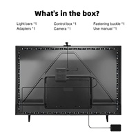 Smart TV — rétroéclairage LED de bande lumineuse, Compatible avec Alexa et Google Home, commande vocale, avec boîte de synchronisation, pour la TV