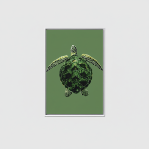 Elegant Green Animal Print <b>Canvas</b> Artwork - Printed Design Wall Decor,WHITE <b>FRAMED</b> <b>CANVAS</b> - Product Image 2