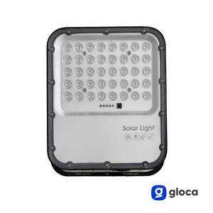 Projecteur LED solaire extérieur Gloca 100W 5000K avec panneau solaire et télécommande, corps en aluminium à montage en surface - Product Image 4