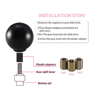 Pommeau universel de changement de vitesse de voiture 40 mm Tête de levier de vitesse en résine Support pour personnaliser le logo Accessoires de voiture - Product Image 2