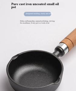 Mini-casserole <span class=keywords><strong>en</strong></span> fonte sans revêtement pour la maison et la cuisine, multifonctionnelle, pour lait, sauces et œufs, avec bec verseur pour la cuisson domestique - Product Image 5