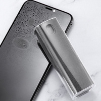 Nettoyant pour écran de téléphone 2 en 1, spray portable, nettoyant pour écran tactile de tablette et de téléphone portable, ensemble de chiffons en microfibre, nettoyage du verre