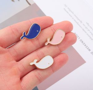 Dessin animé mer Animal broche créatif mignon trois couleurs petit collier de <span class=keywords><strong>baleine</strong></span> <span class=keywords><strong>corne</strong></span> sac à dos accessoire alliage peinture badge - Product Image 5