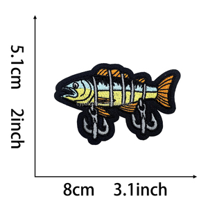Juego de parches bordados con tema del océano personalizado, 10 Uds., Animal marino, ballena, Tortuga, ancla, apliques de pescado, insignia de planchado DIY - Product Image 6