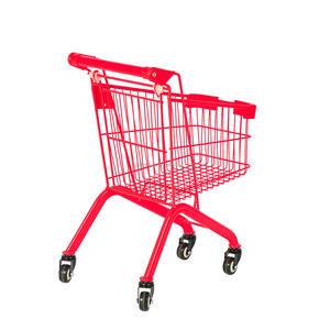 Keranjang belanja anak-anak logam, roda PVC lipat ramah lingkungan untuk penggunaan Supermarket tahan lama - Product Image 2