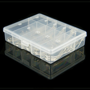 Silver Long Shank Fishhooks 50pcs In 10 Compartment Box For Freshwater Fishing Fly <b>Hook</b> High Carbon Steel - Product Image 2