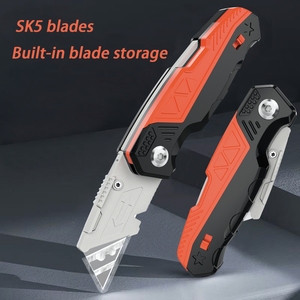<span class=keywords><strong>Couteau</strong></span> utilitaire pliant portable compact avec stockage de lame <span class=keywords><strong>intégré</strong></span> et clip de <span class=keywords><strong>ceinture</strong></span> pour la coupe de sangles de bricolage Support OEM personnalisé - Product Image 6